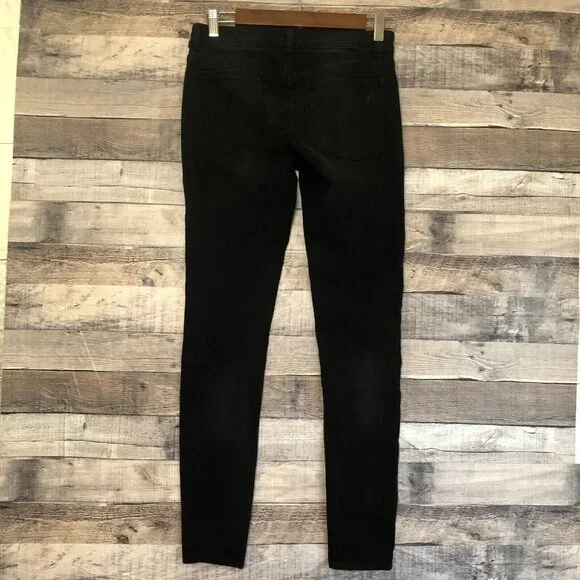 DL1961 Emma Low Rise Skinny Jeans in Kershaw Size 25 Black with Bling - Picture 2 of 11